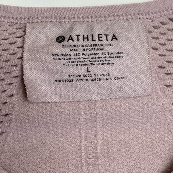 athleta Womens Shirt Sz L Pale Pink - Picture 2 of 4